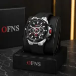 Reloj Deportivo Hombre Ofns con Cronógrafo y Correa de Silicona - Resalta tu estilo masculino con comodidad en cada actividad diaria - Imagen 2