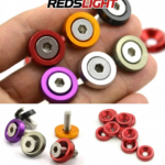 Tornillo de lujo plano con arandela de aluminio anodizado para moto - personaliza el carenaje y asegura tus piezas con estilo