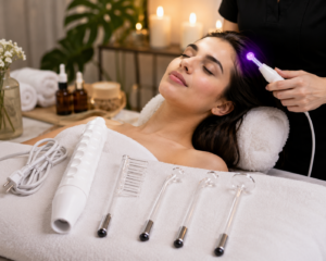 Kit Alta Frecuencia 4 Electrodos Facial y Capilar - Estimula el crecimiento del cabello y reduce el acné