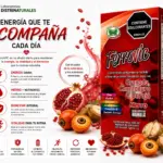 Concentrado líquido Ferrovic de 400 ml con granada, chontaduro y borojó. Suplemento en caja roja que aporta hierro, vitaminas y energía para la vitalidad.