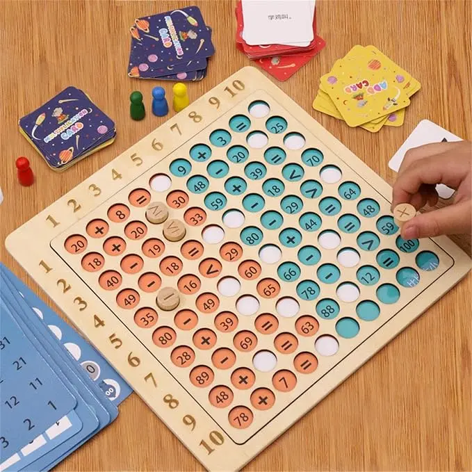 Tablero de madera Montessori para aprender multiplicar - Facilita el aprendizaje matemático infantil visual - Imagen 4