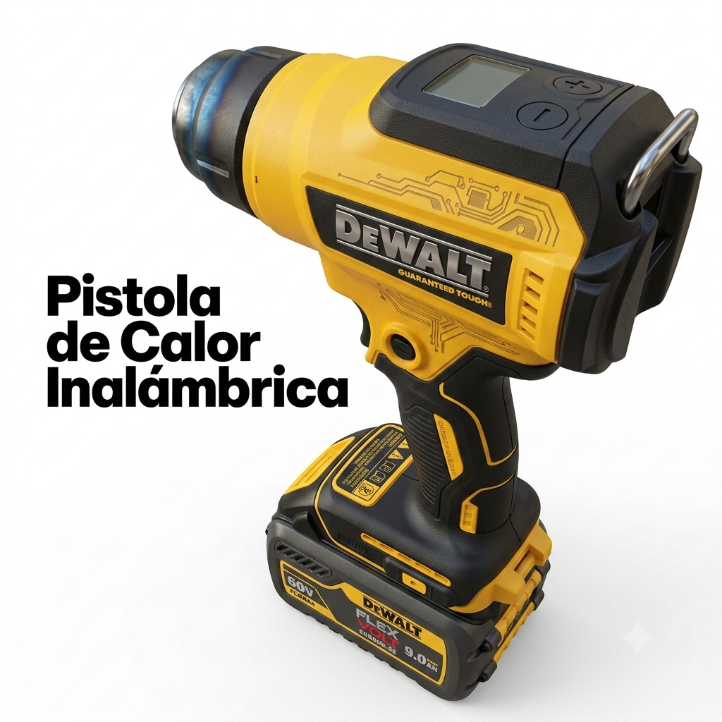 Pistola de Calor Inalámbrica DeWalt 50C a 600C - Permite realizar trabajos profesionales sin depender de cables