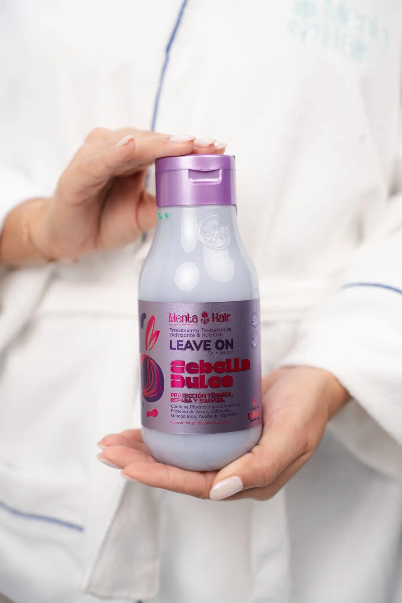 Finalizador Capilar de Cebolla Dulce Protector Térmico Sin Enjuague - Controla el frizz y devuelve el brillo natural