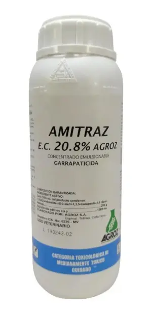 Amitraz 20.8% Garrapaticida Bovino Caja 12 Unidades 20ml - Elimina infestaciones de garrapatas en su ganado bovino