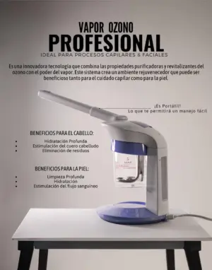 Vaporizador Facial y Capilar de Ozono Portátil con Brazo Rociador - Hidrata profundamente y revitaliza tu piel y cabello