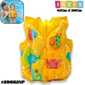 Set x2 Chaleco flotador inflable para niños de alta visibilidad - Brinda seguridad mientras aprenden a nadar