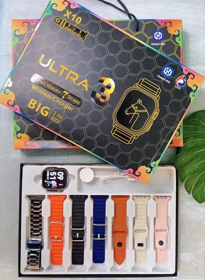 Smart Watch Ultra 3 con llamadas Bluetooth y correas intercambiables - Controla tu salud y responde llamadas desde la muñeca