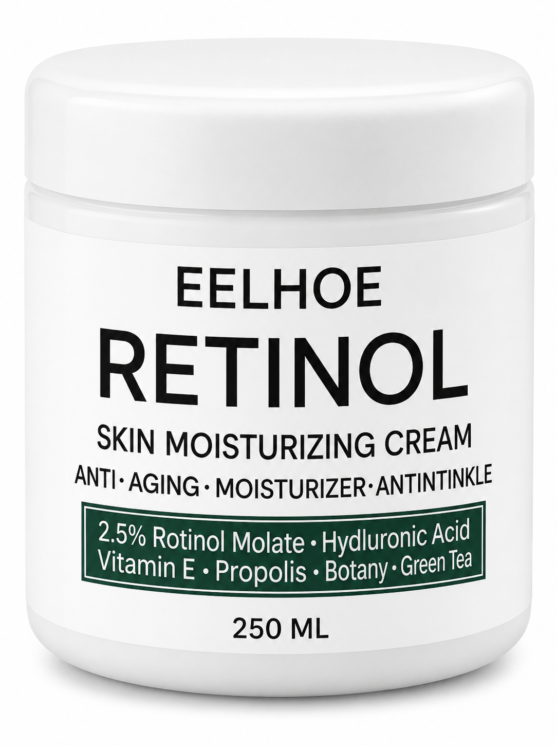 Set x2 Crema hidratante facial con retinol y ácido hialurónico Eelhoe - atenúa arrugas y devuelve la firmeza a tu piel - Imagen 3