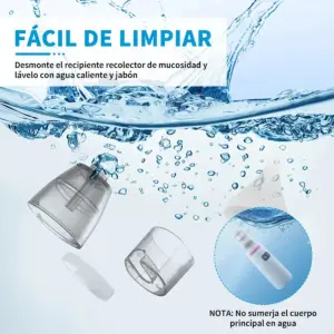 Aspirador Nasal Eléctrico para Bebé con Luz LED - Despeja la nariz y mejora el descanso de tu hijo