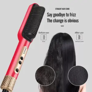 Set x2 Cepillo Alisador de Cabello Sokany con Control Antifrizz - Alisa tu melena rápidamente y elimina el encrespamiento sin esfuerzo