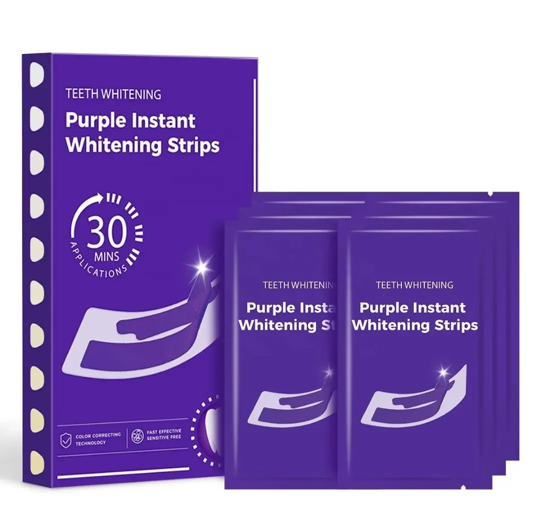 Set x2 Parche blanqueador de dientes 7 sobres de estética dental - Elimina las manchas superficiales para lograr una sonrisa brillante - Imagen 3