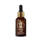 Frasco de vidrio ámbar con gotero dorado de aceite para barba Troexta con argán y cedro, 30 ml, para reparación y activación del vello facial.