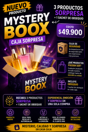 Caja sorpresa con tres productos variados y obsequio - Descubre artículos únicos en cada envío sorpresa