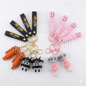 Set x2 Llavero 3D de silicona grande Tun Tun Sahur para mochilas - Decora tus accesorios diarios y facilita la búsqueda de llaves