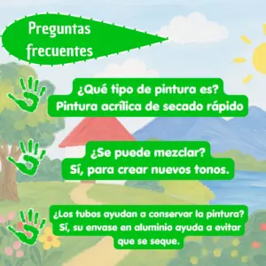 Set de 12 Pinturas Acrílicas con Pincel - Logras acabados profesionales sobre múltiples superficies con colores intensos