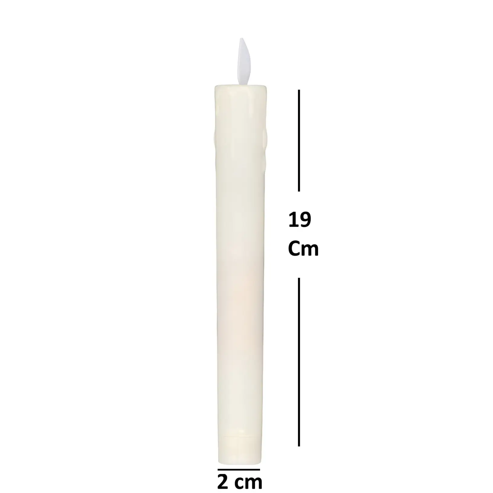 Vela Larga Led Efecto Real X2 Und Decora - Imagen 4