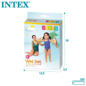 Set x2 Braceras inflables para natación diseño gatito Intex - Brindan seguridad y confianza a los niños en la piscina