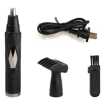 Set x2 Cortadora de vello nasal y patillas Geemy GM-3121 2 en 1 - Elimina el vello no deseado sin tirones