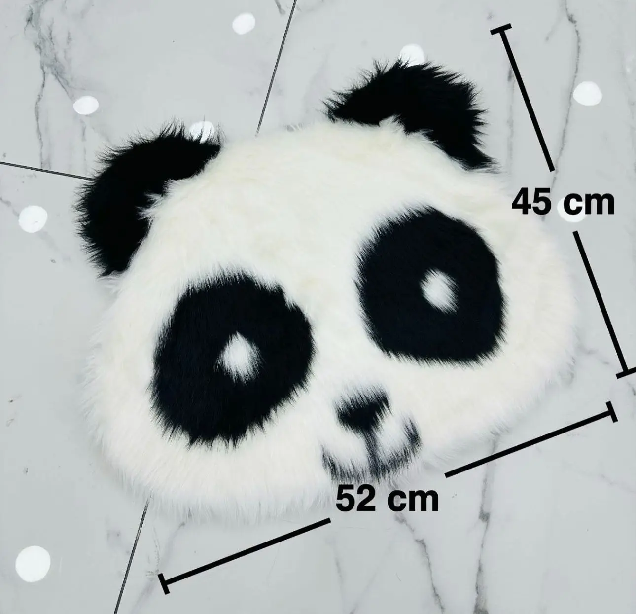 Tapete Decorativo Peludo de Panda