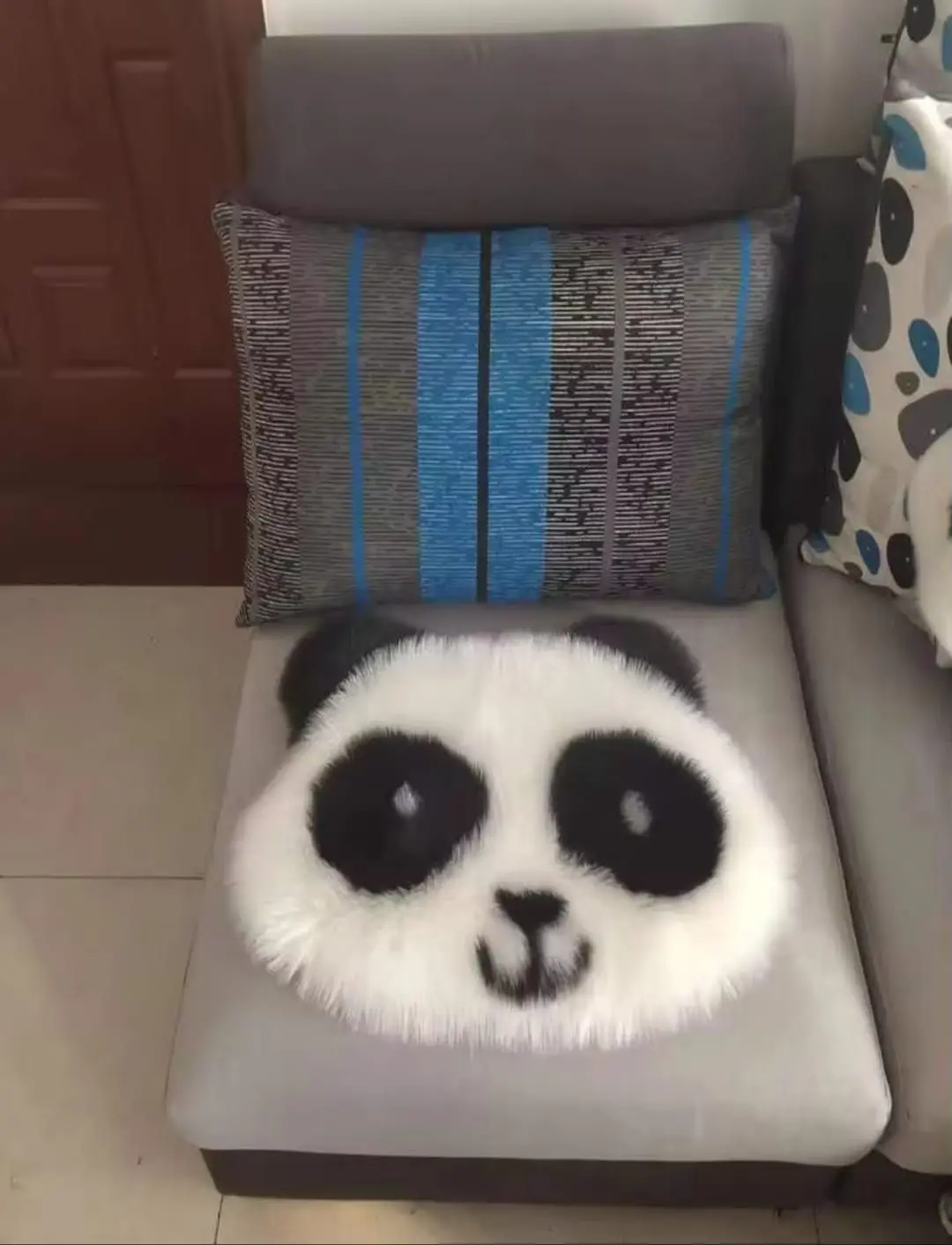 Tapete Decorativo Peludo de Panda - Imagen 3