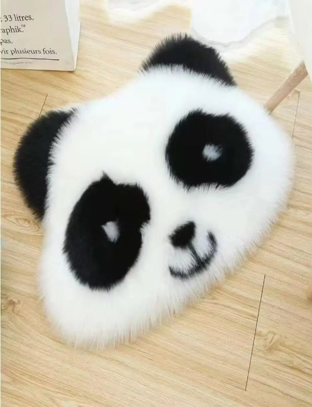 Tapete Decorativo Peludo de Panda - Imagen 2