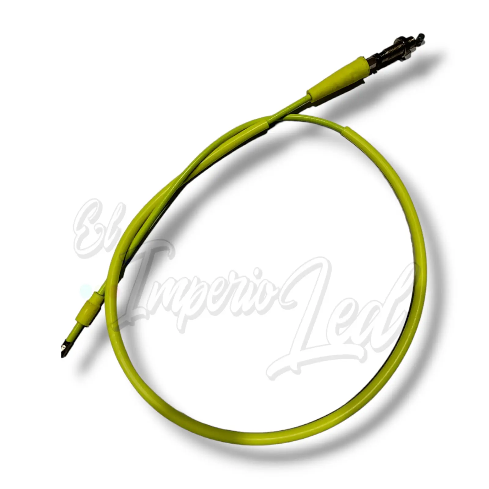 Guaya de acelerador universal verde de 110 cm para moto con terminales metálicos y funda protectora flexible