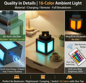 Set x2 Lámpara nocturna LED de 16 colores con diseño de píxeles y control remoto - Decora tus espacios mientras disfrutas una iluminación suave y relajante