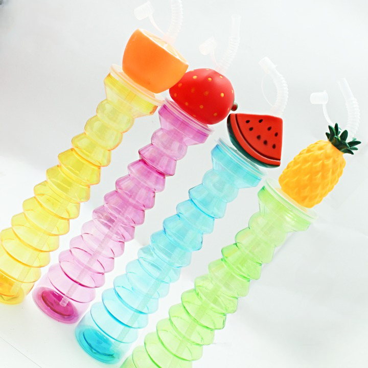 Termo con Pitillo Largo Estilo Frutas - Imagen 2