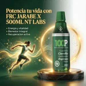 Set x2 Jarabe de Clorofila Líquido 500 ml Nt Lab con Guanábana y Menta - Depura tu organismo y mejora tu digestión naturalmente