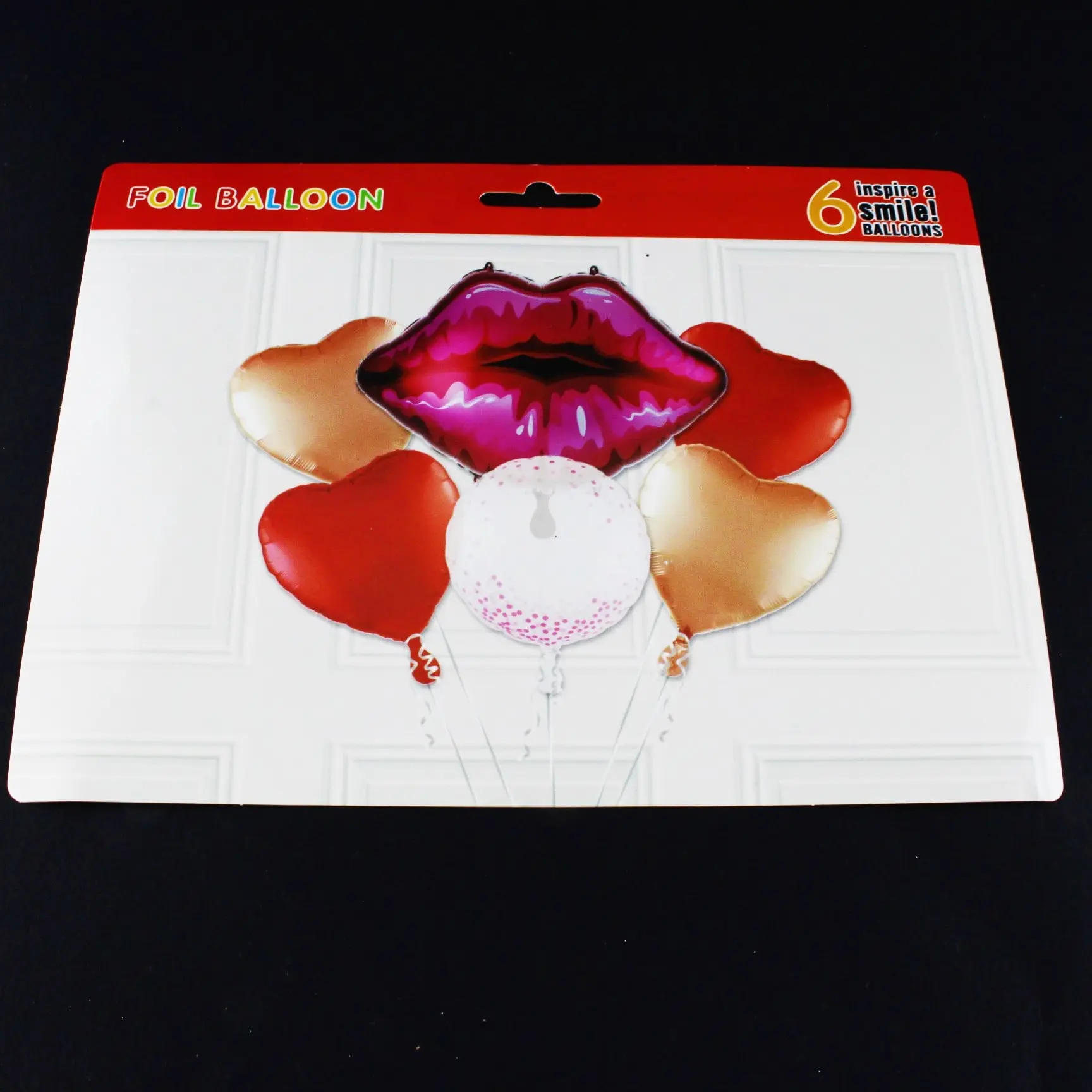 Set de Globos Beso y Corazon X6 Pcs