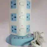 Multitoma Eléctrica Vertical Torre con USB y Protector de Voltaje - Organiza tus espacios y protege tus dispositivos conectados