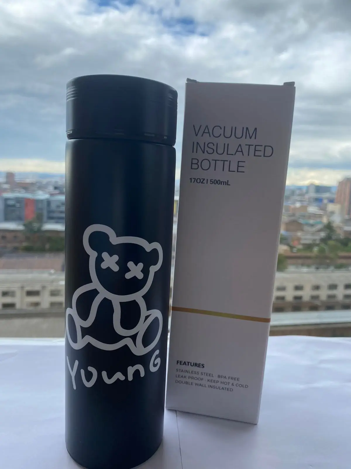 Termo Acero Inoxidable 500 ml Diseño Oso - Conserva tus bebidas calientes o frías todo el día