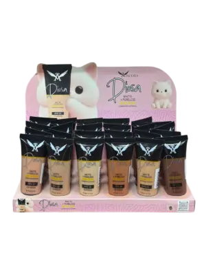 Set x2 Base de maquillaje líquida en tubo Diosa Afrodita - Unifica el tono y disimula imperfecciones con acabado natural todos los días