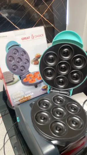 Máquina para hacer mini donas eléctricas antiadherentes - Prepara rosquillas caseras rápidamente en familia