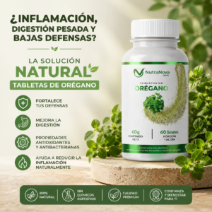 Tabletas de extracto de orégano natural para defensas y digestión - Fortalece tu sistema inmunológico y mejora tu bienestar gastrointestinal
