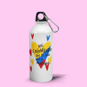 Set x2 Termo portátil de 600 ml con diseño colombiano - Mantén tu hidratación diaria con estilo en cualquier lugar