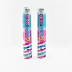 Dos lanzadores de confeti de 30 cm para revelación de género, con diseño cilíndrico en tonos azul y rosa, marcados con la frase Girl or Boy.
