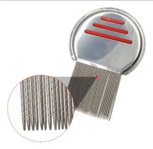 Set x2 Peine para piojos y liendres de acero inoxidable - Elimina parásitos del cabello sin químicos agresivos