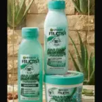 Set Garnier Fructis Hair Food Aloe Vera para cabello deshidratado; incluye shampoo de 300 ml, acondicionador de 300 ml y mascarilla capilar en pote.