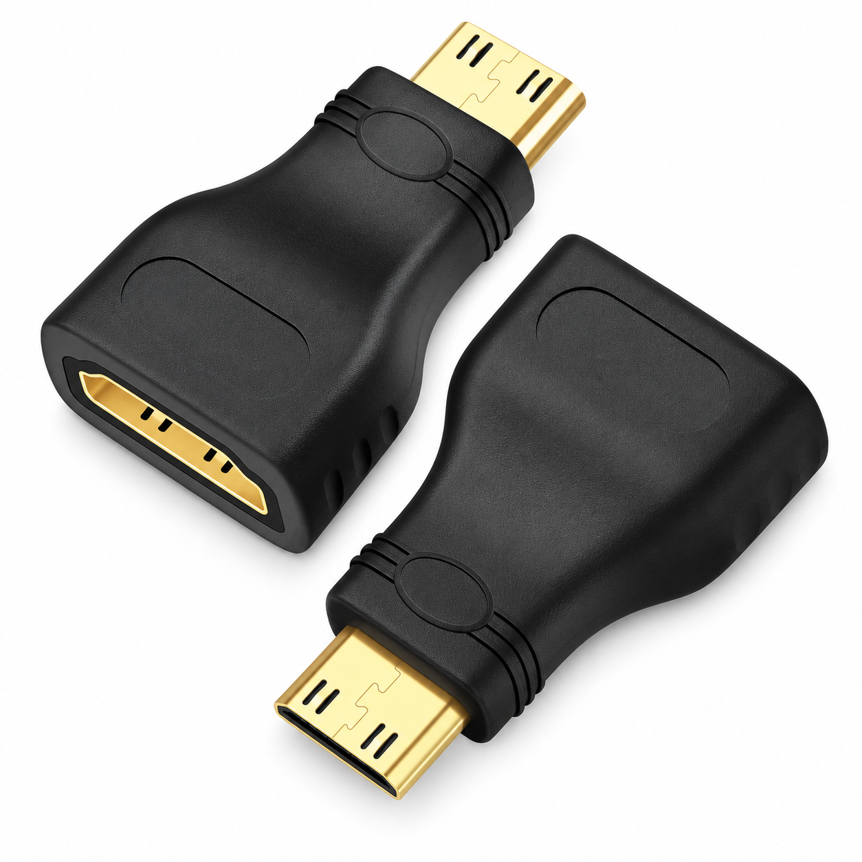 Set x4 Adaptador Convertidor HDMI a Mini HDMI para Cámaras y Tablets - Transmite video y audio de alta definición sin configuraciones adicionales - Imagen 3
