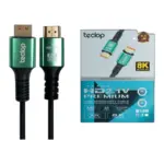 Cable HDMI 2.1 verde de 3 metros con conectores metálicos y empaque de cartón azul que indica alta velocidad y resolución 8K.