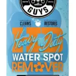 Botella azul de Chemical Guys Heavy Duty Water Spot Remover, gel de 473 ml para eliminar manchas de agua en pintura, vidrio y metal.