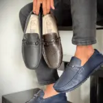 Mocasines de conducción en piel genuina con antifaz metálico - Disfrutas máxima comodidad y elegancia durante todo el día - Imagen 4