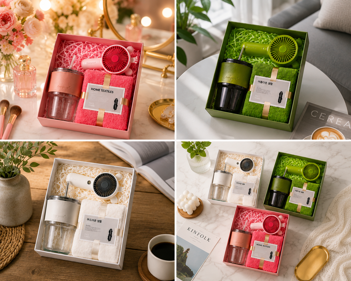 Set de Regalo 3 en 1 con ventilador y vaso - Disfrutas de máximo confort en tu rutina diaria