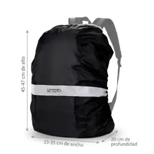 Set x2 Forro impermeable para maletín de moto y bicicleta con reflectivo hasta 45 litros - Protege tus pertenencias de la lluvia y mejora tu visibilidad nocturna