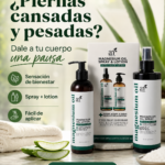 Set de Magnesium Oil con Aloe Vera que incluye un spray de 15 oz y una loción de 8.4 oz, ideal para aliviar tensión muscular sobre una base de aloe.