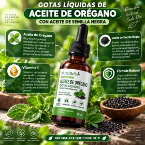 Set x2 Aceite de Orégano Líquido con Vitamina E y Carvacrol - Aportas antioxidantes naturales que apoyan tu bienestar diario
