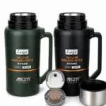 Termo de Acero Inoxidable Vacuum 1500 ml con Tapa Hermética y Doble Taza - Disfruta tus bebidas a la temperatura ideal durante todo el día - Imagen 2