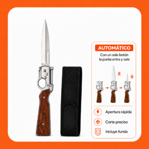 Cuchillo táctico plegable de acero inoxidable para supervivencia - Garantiza cortes precisos durante tus actividades al aire libre