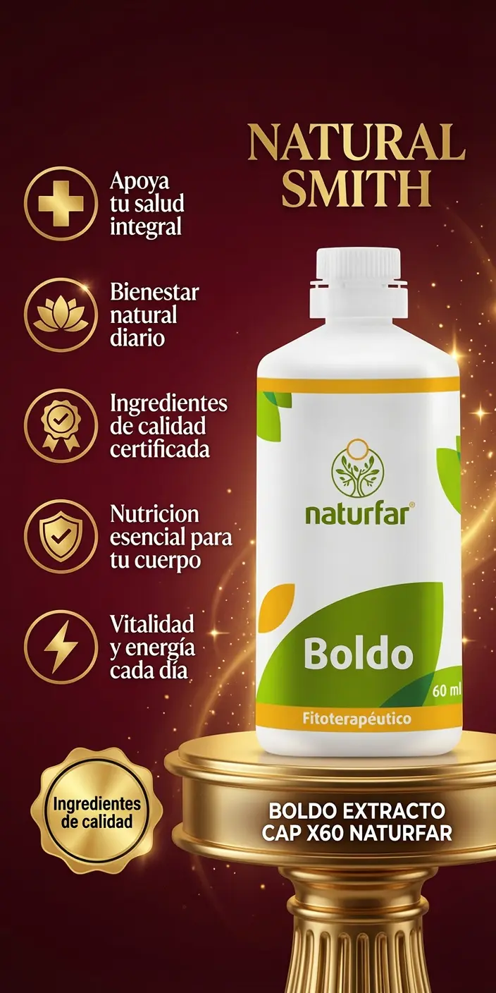 Set x2 Extracto de Boldo Naturfar 60 Cápsulas - Mejora la digestión pesada